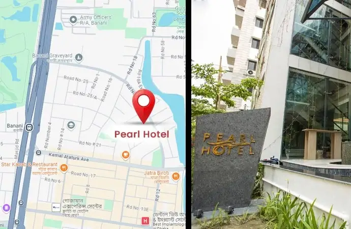 Pearl Hotel Uttara Google map direction